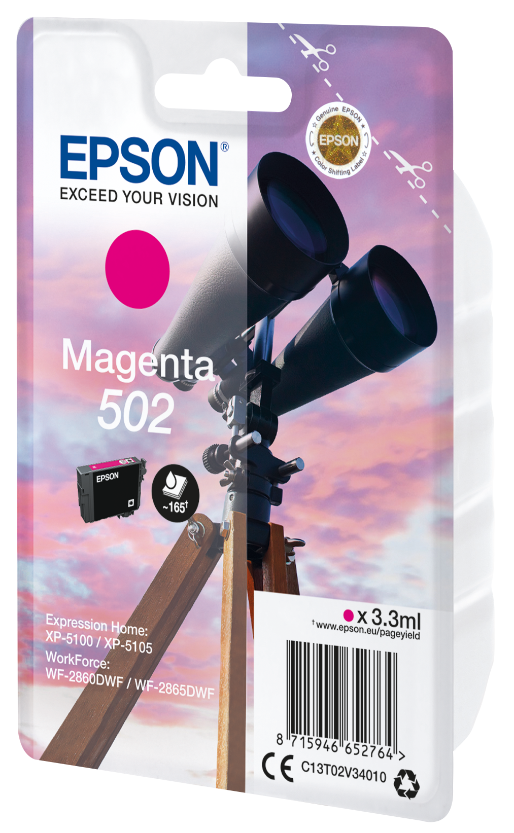 EPSON 502/T02V34 (Fernglas) magenta Druckerpatrone