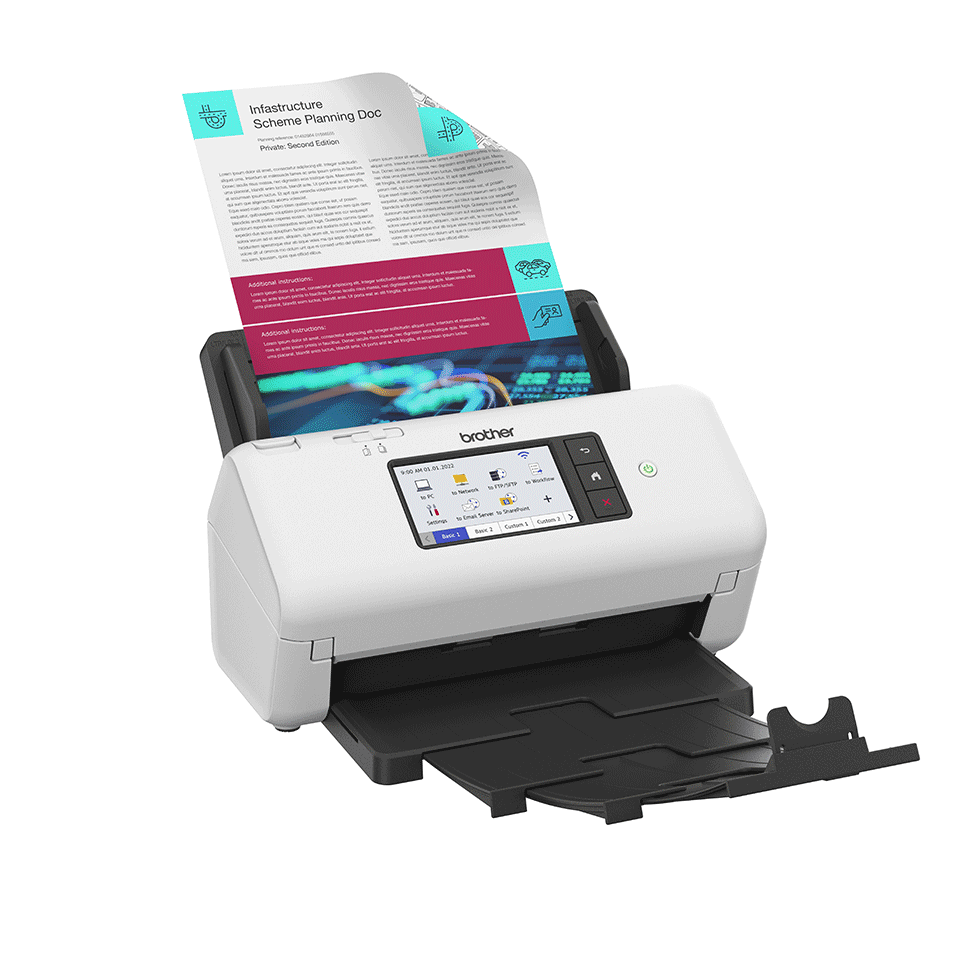 ADS-4700W SCANNER DUPLEX 40PPM W. LAN WLAN 80P ADF TOUCHSCREEN