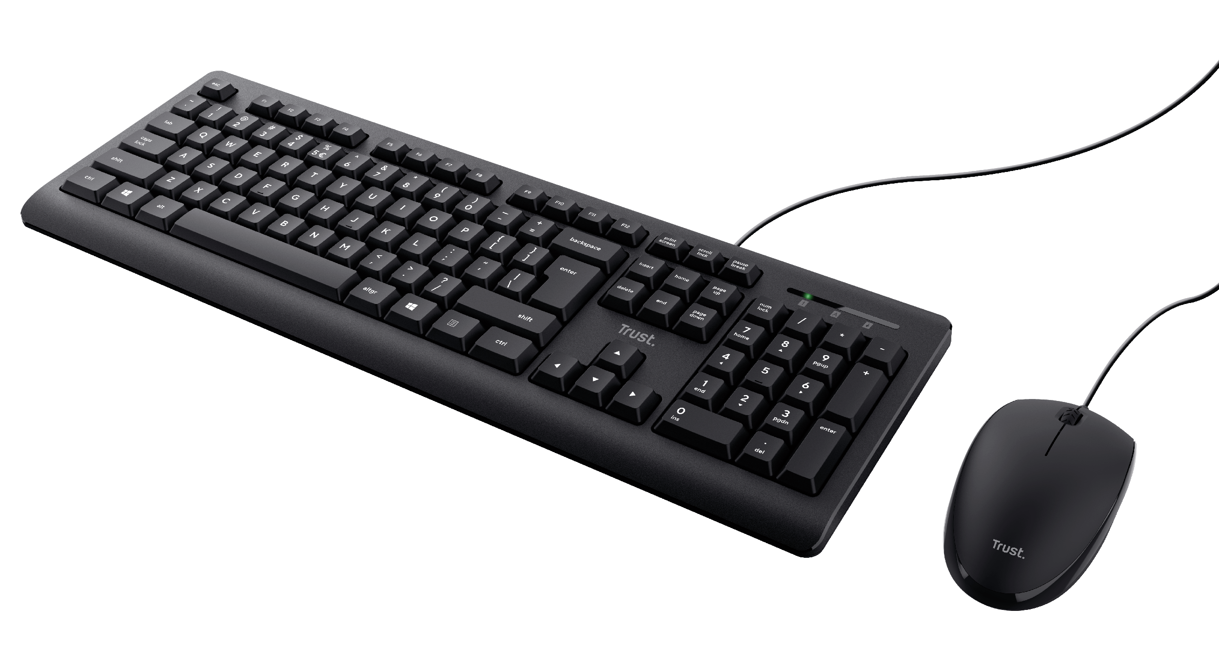 Trust TKM-250 Tastatur-Maus-Set kabelgebunden schwarz