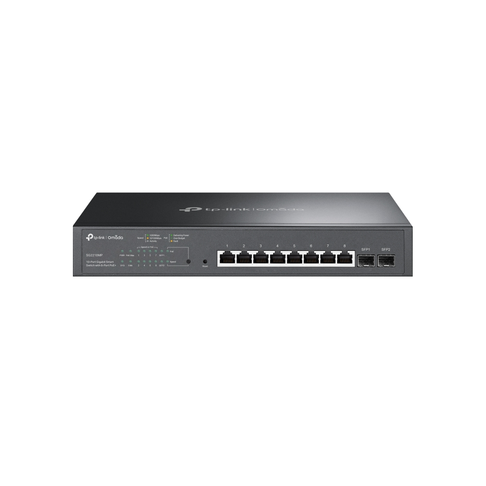 10-PORT GIGAB SMART SWITCH POE+ 2 GIGABIT SFP SLOTS
