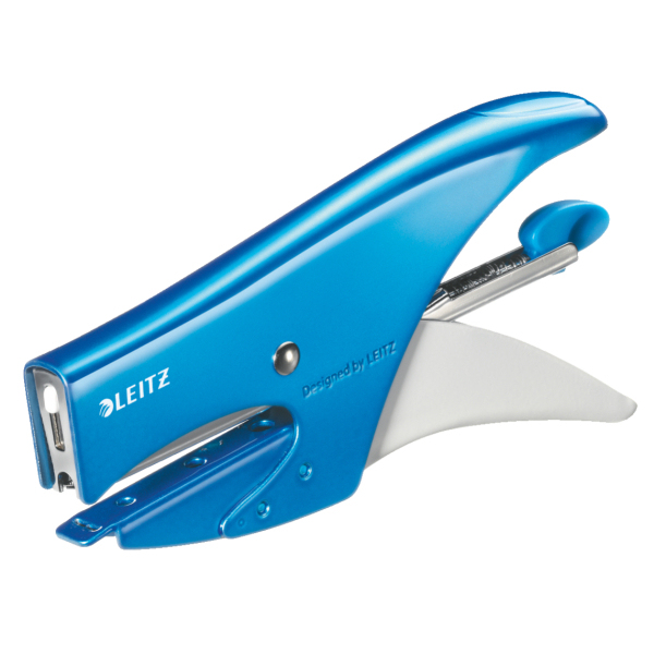 LEITZ Heftzange 5531 WOW blau-metallic, 1 St.