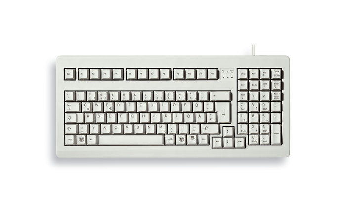 CHERRY MX1800 Tastatur Wired DE MX schwarz TKL 96% hellgrau