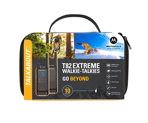 MOT Talkabout T82 Extreme TwinPack PMR446 HFG inkl. Koffer +2 Funkgeräte +Akkus + Micro USB Lader +Gürtelclip +Headsets +Tragebänder