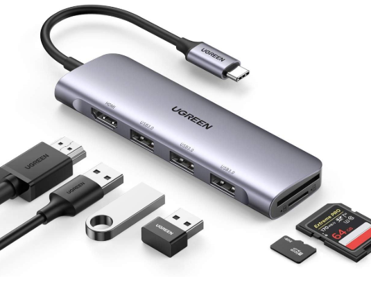 UGREEN CM511 6-in-1 USB-C Hub 1x HDMI 3x USB-A 1x TF/SD