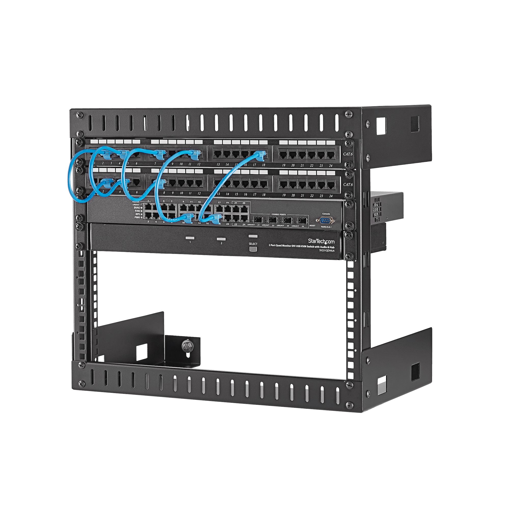 8U OPEN FRAME EQUIPMENT RACK .