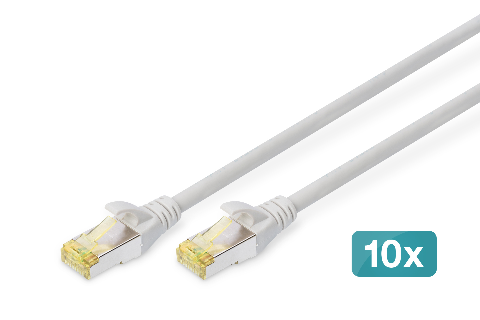 CAT 6A S/FTP PATCH CORD10P AWG 26/7 3 M 10 PIECES GREY