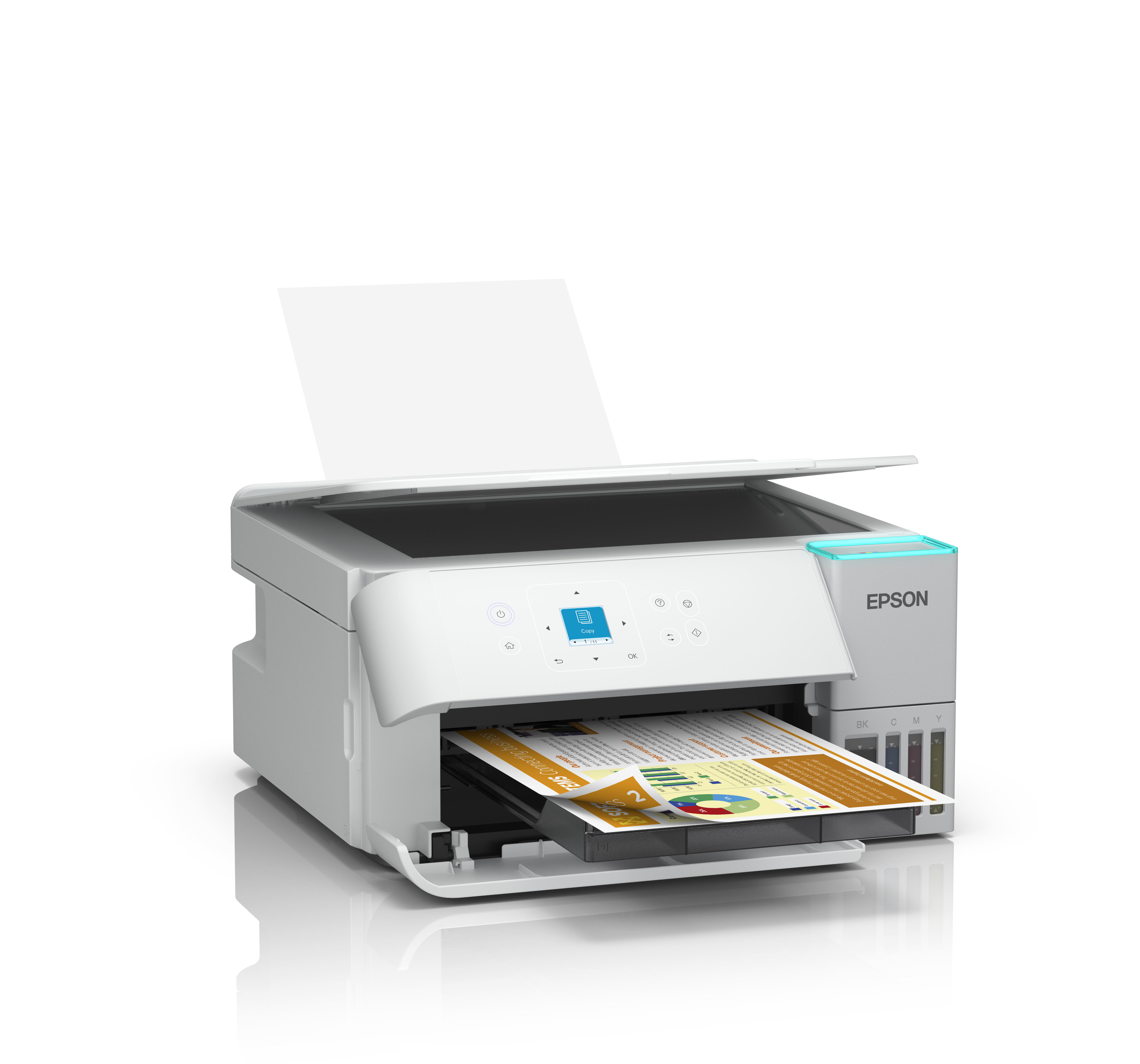EPSON EcoTank ET-2956 3 in 1 Tintenstrahl-Multifunktionsdrucker weiß