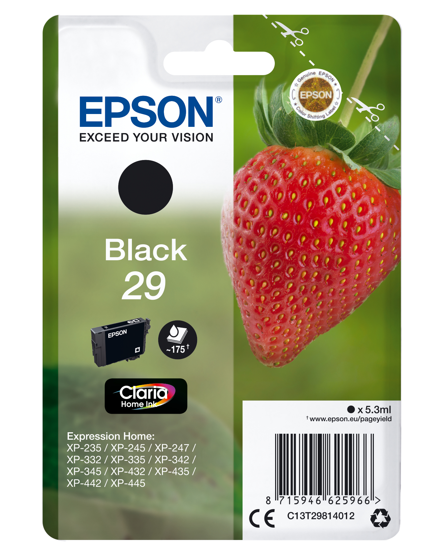EPSON 29 / T2981 (Erdbeere) schwarz Druckerpatrone