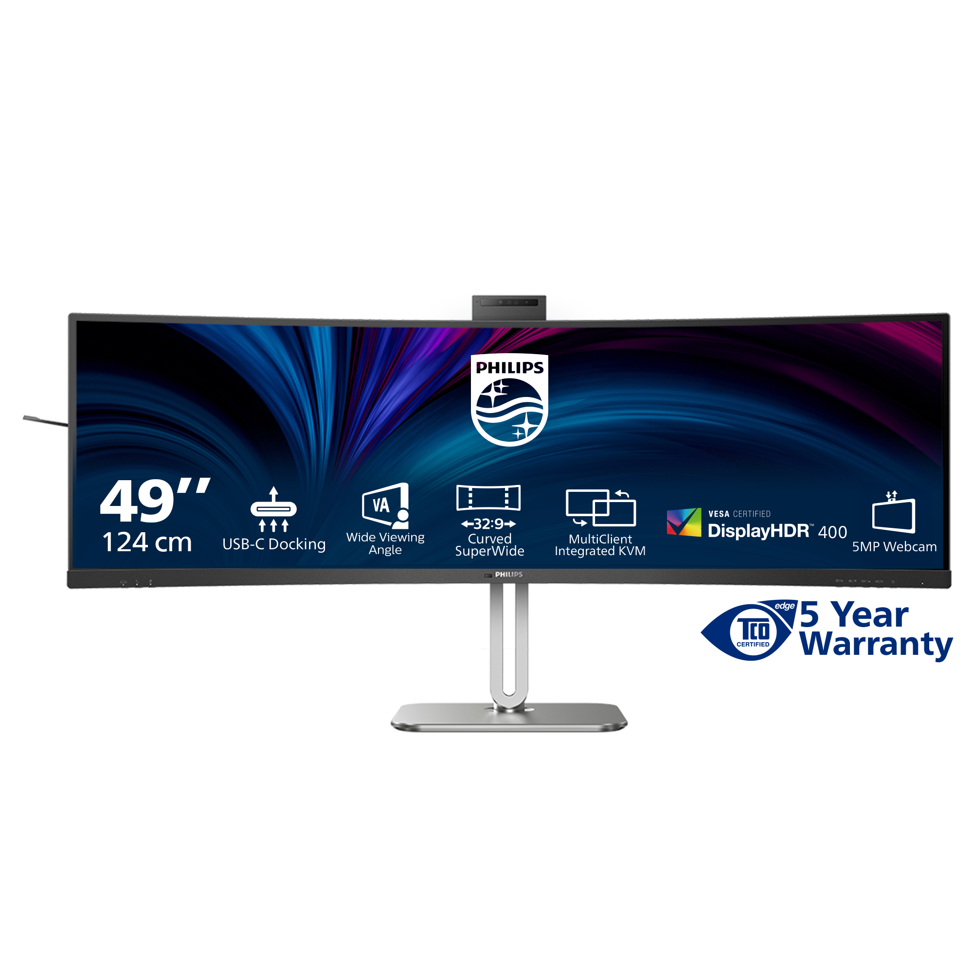 49IN 124 VA LCD 5120X1440 32:9 3000:1 HDMI 2.0 X 2 DISPLAYPORT