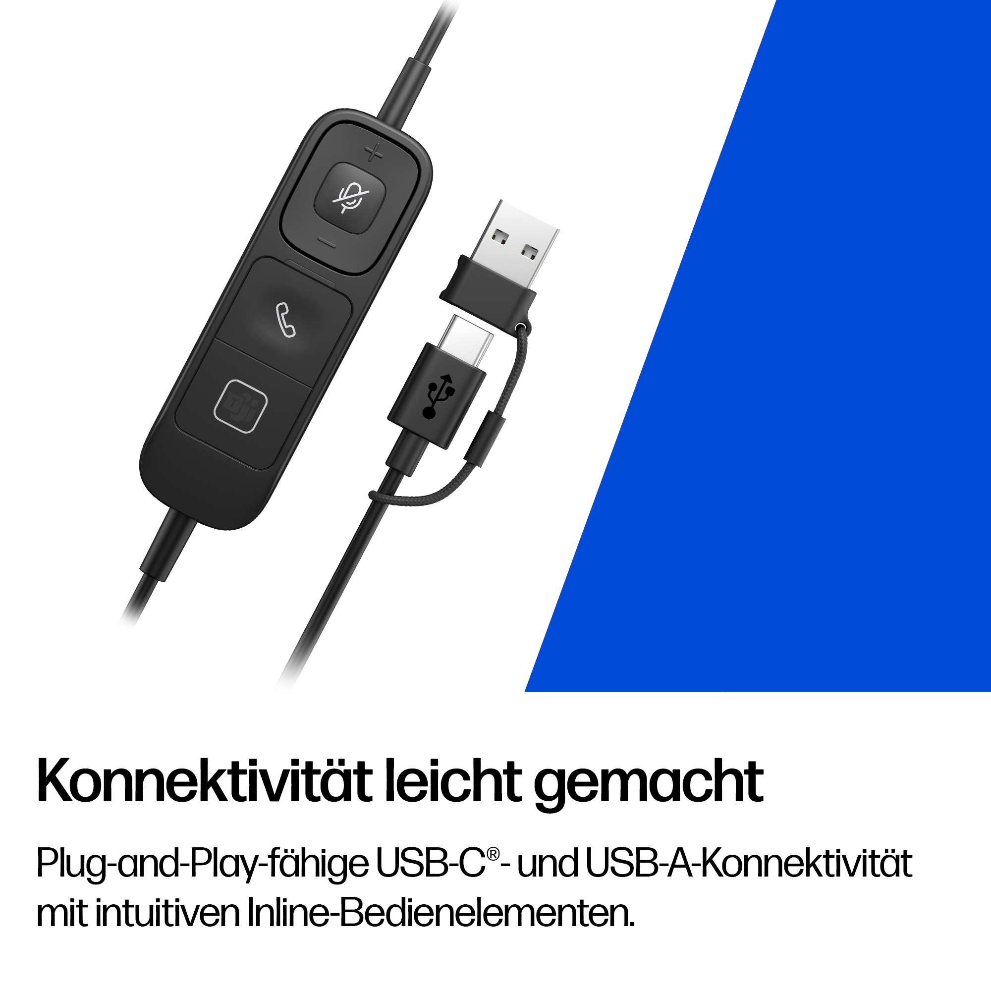 Poly Mission 615 Mono Teams USB-C/A bulk