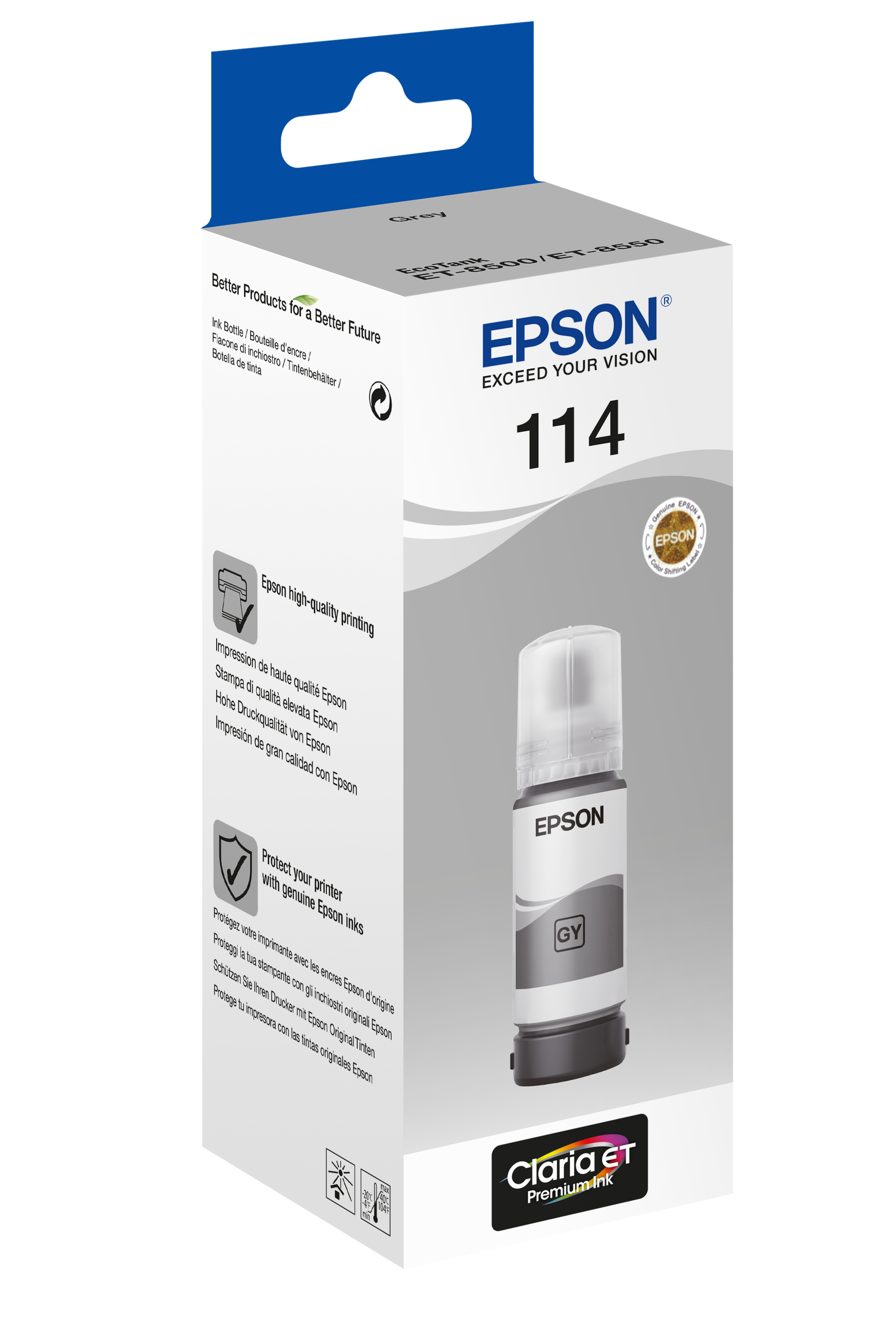 EPSON 114/T07B5 grau Tintenflasche