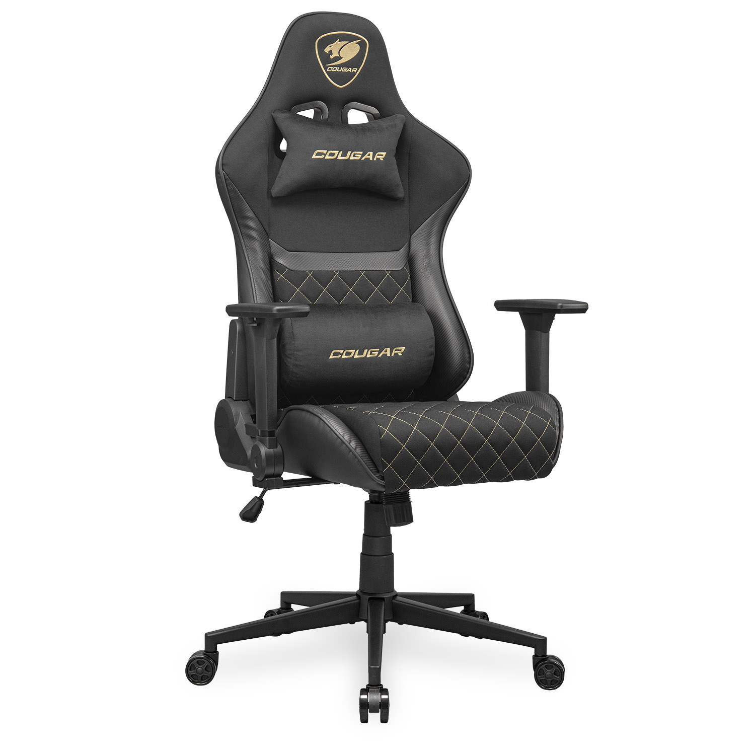 COUGAR Gaming-Stuhl Armor One V2 Gold F, PVC/Stoff, Schwarz