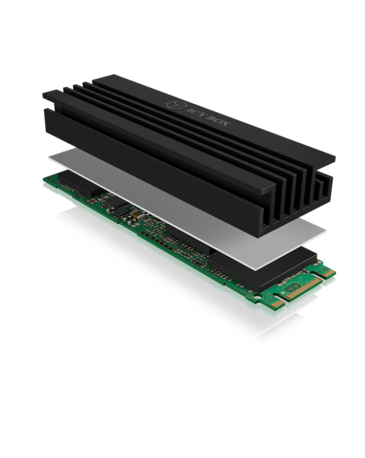 Kühlkörper IcyBox SSD M.2 IB-M2HS-70 black retail