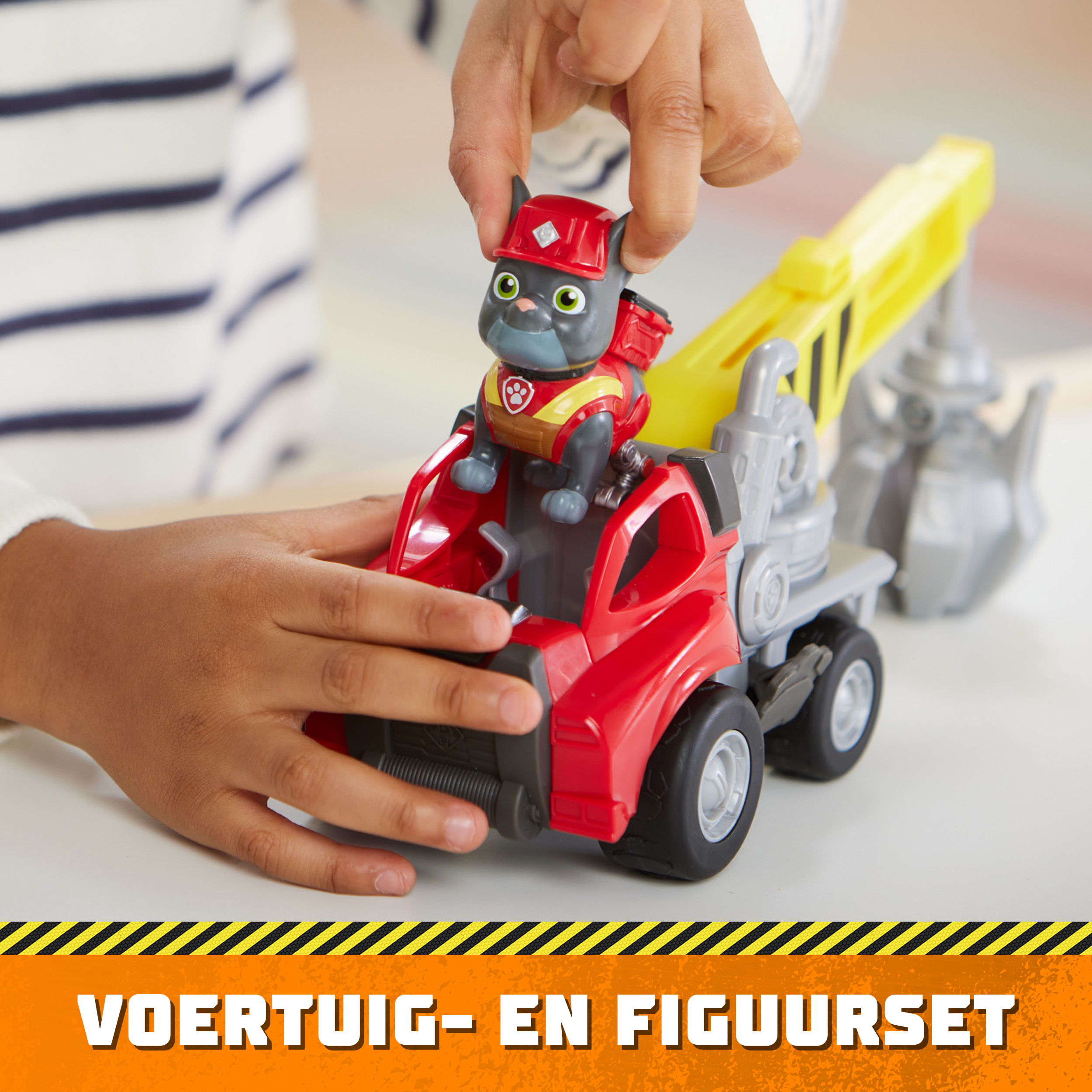 Rubble & Crew - Kran-Baufahrzeug mit Charger-Figur, Spielfahrzeug