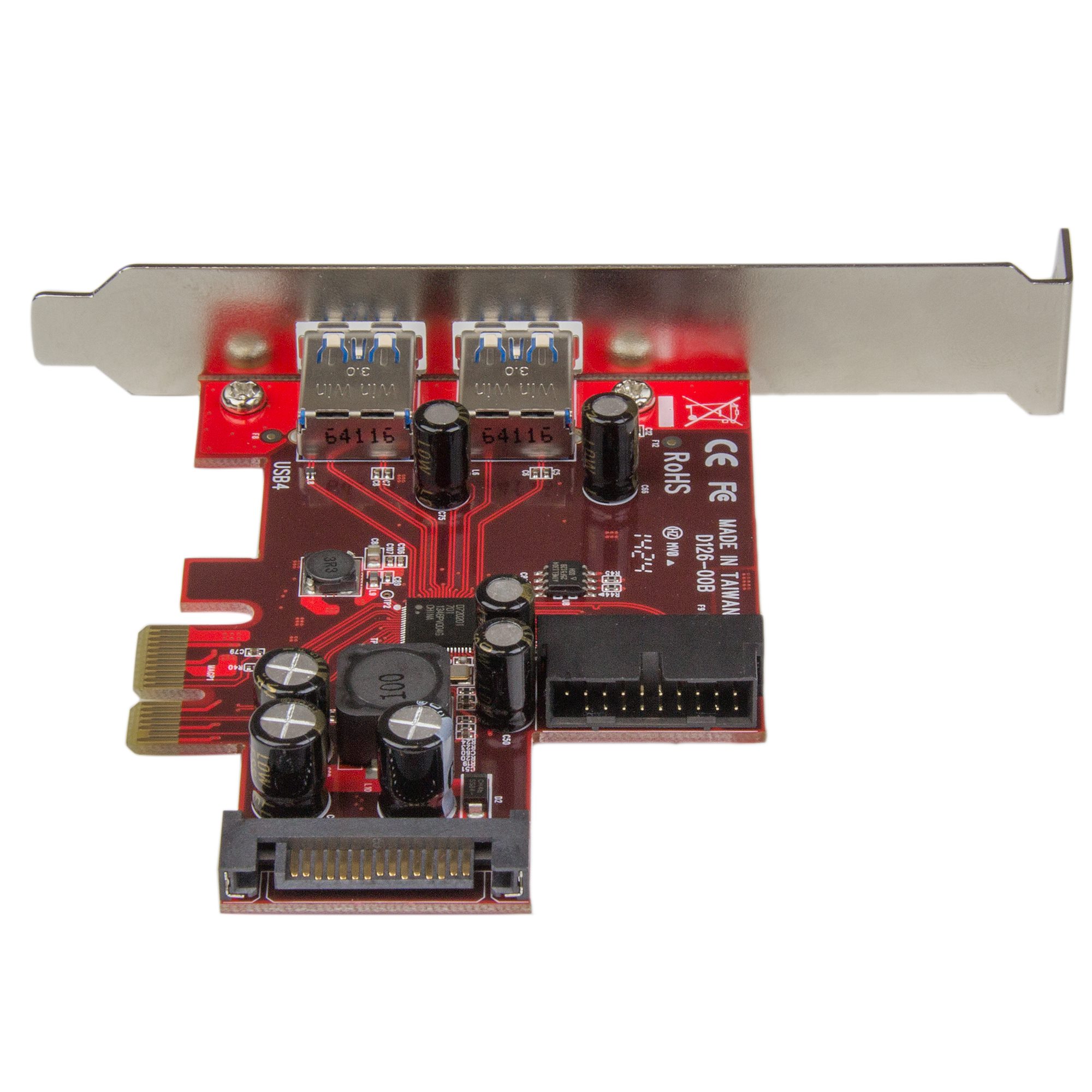 StarTech.com PEXUSB3S2EI 4-Port PCI Express Karte USB 3.0 SATA