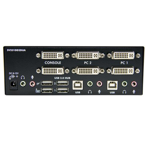 2 PORT DUAL DVI USB KVM SWITCH IN