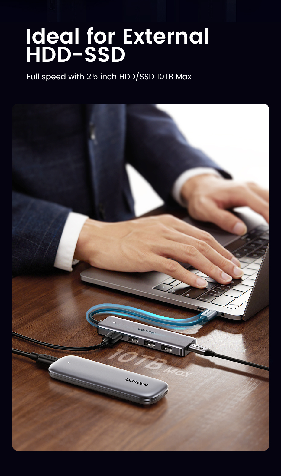 USB-C Hub (4-Port, USB 3.0, OTG), USB-Hub