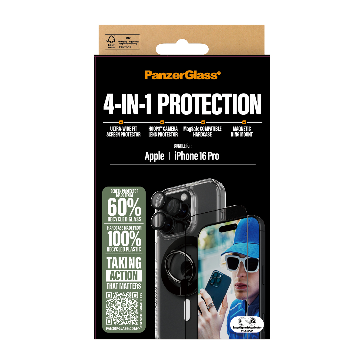 PANZERGLASS 4-IN-1 PROTECTION BUNDLE IPHONE 16 6.3INCH PRO