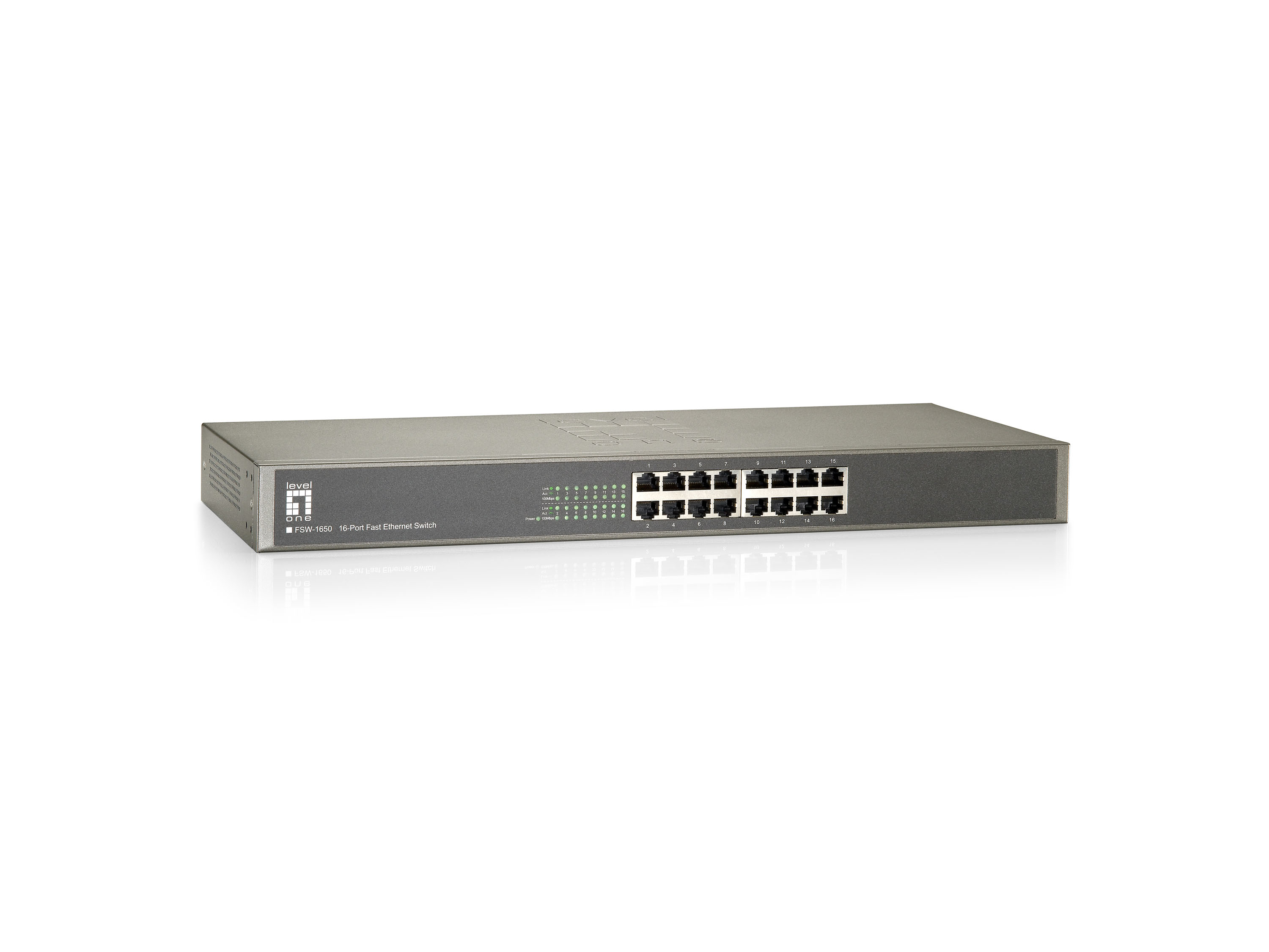 LevelOne Switch 16xFE 19 Metall