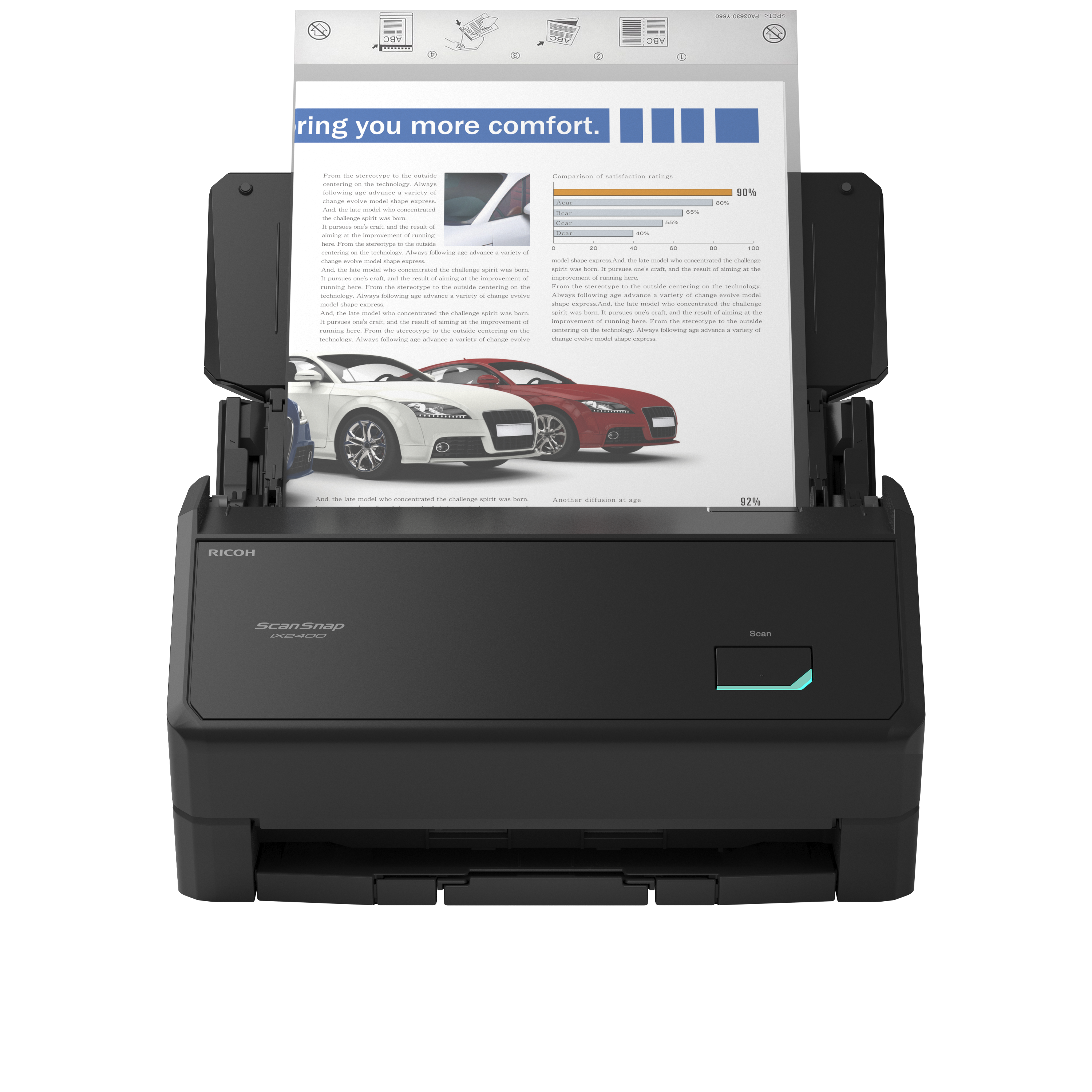 RICOH ScanSnap iX2400 45ppm/90ipm Black A4 Duplex ADF USB 3.2