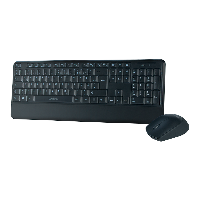Logilink Tastatur Maus Kombination Funk 2.4 GHz schwarz