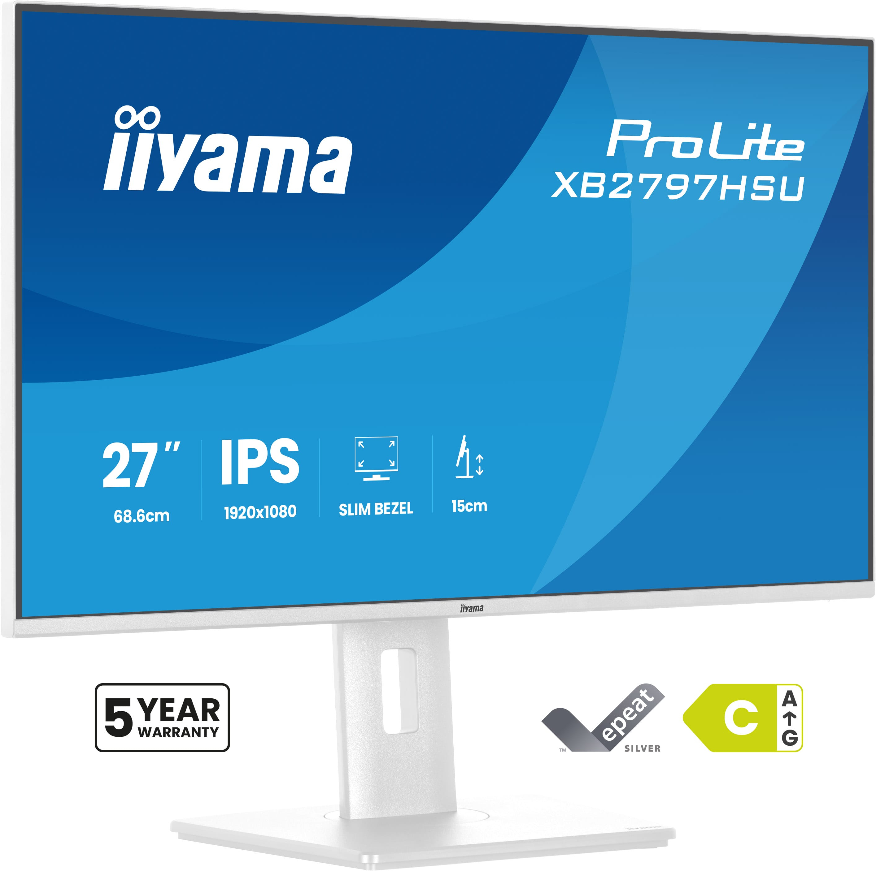 27IN WHITE IPS-PANEL 4-SIDE SLIM BEZEL1920X1080 120HZ EYECOM