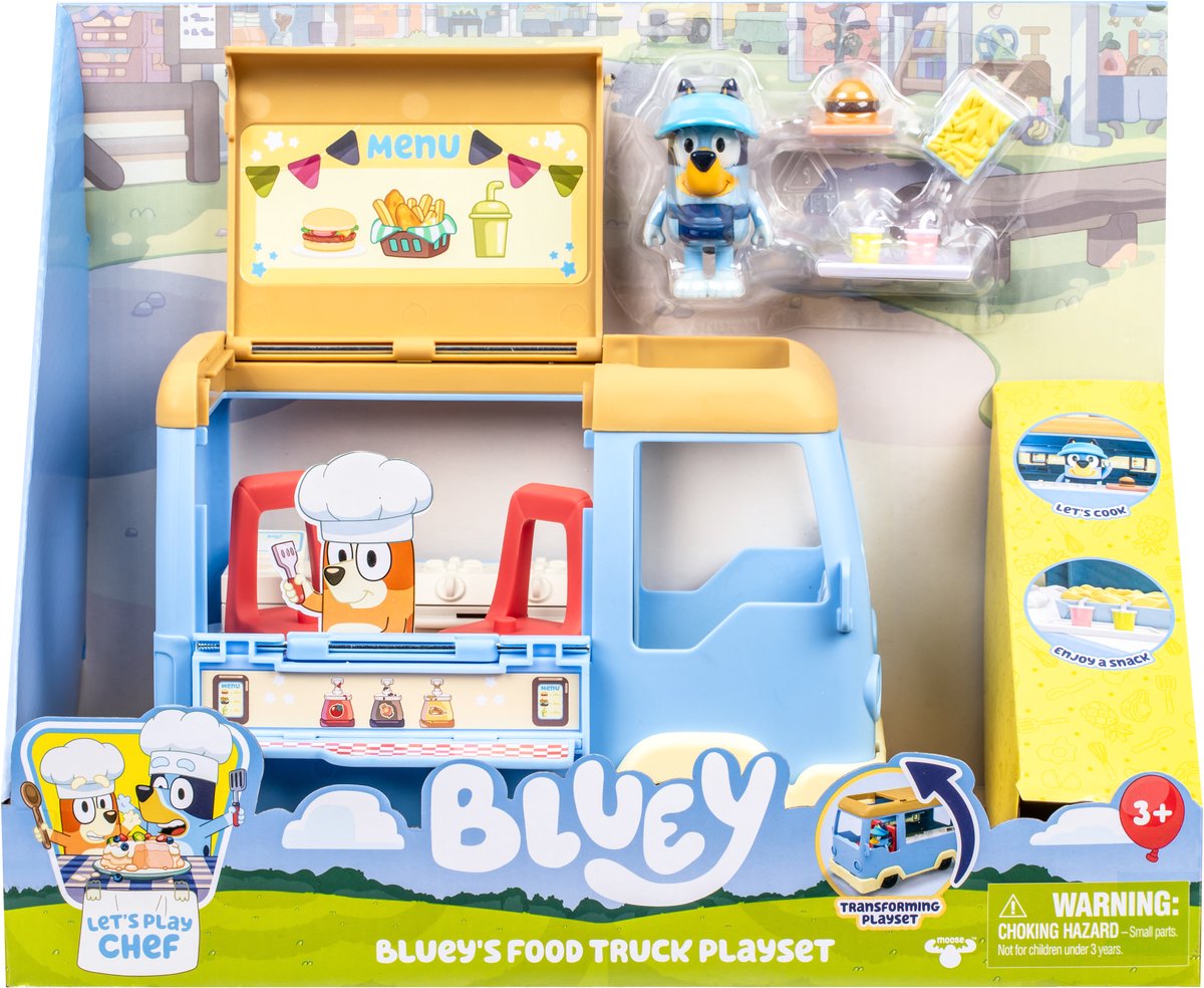 Bluey - Lets Play Chef Food Truck Spielset, Spielfahrzeug
