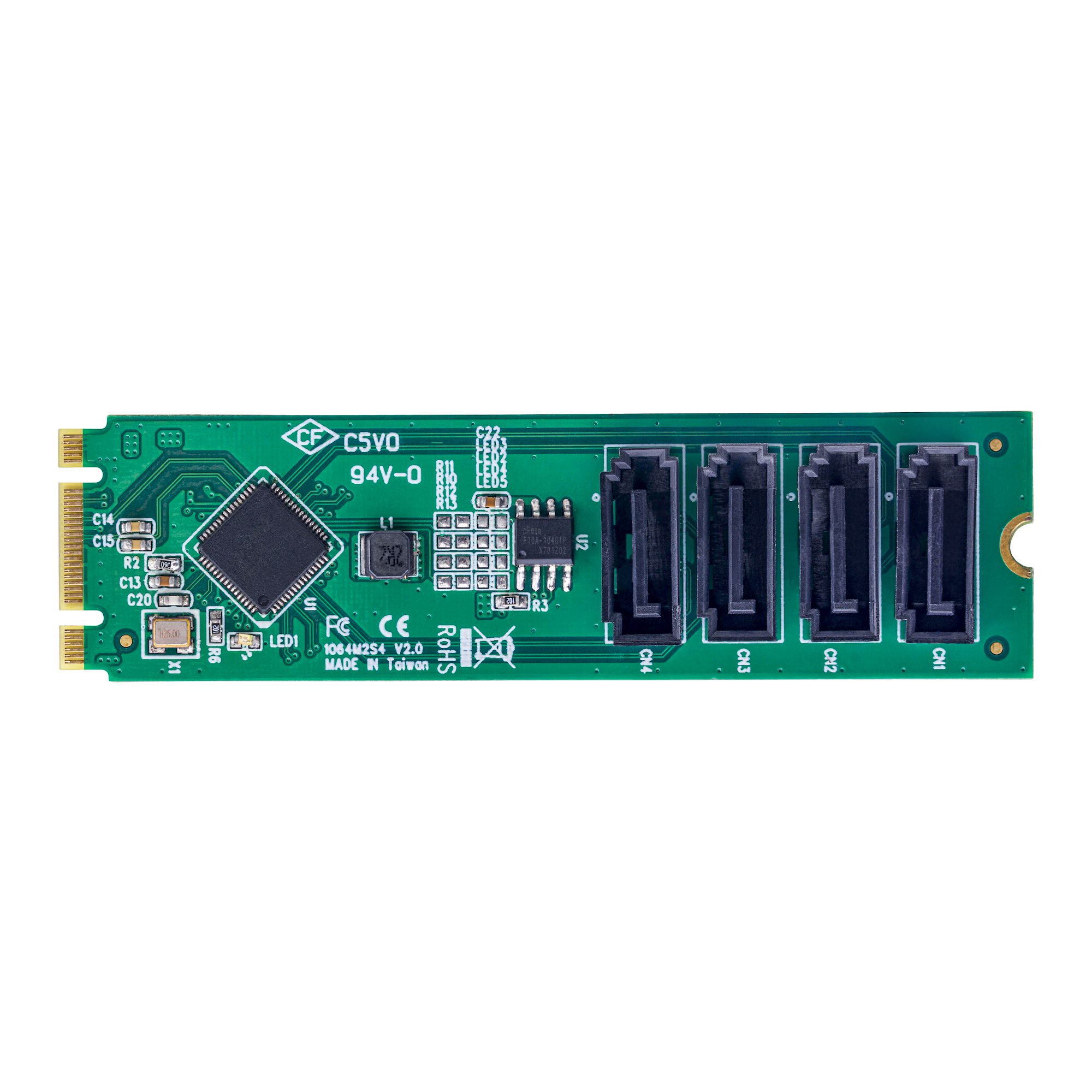 4-PORT M.2 TO SATA ADAPTER M.2 PCIE 3.0 TO SATA EXPANSION C