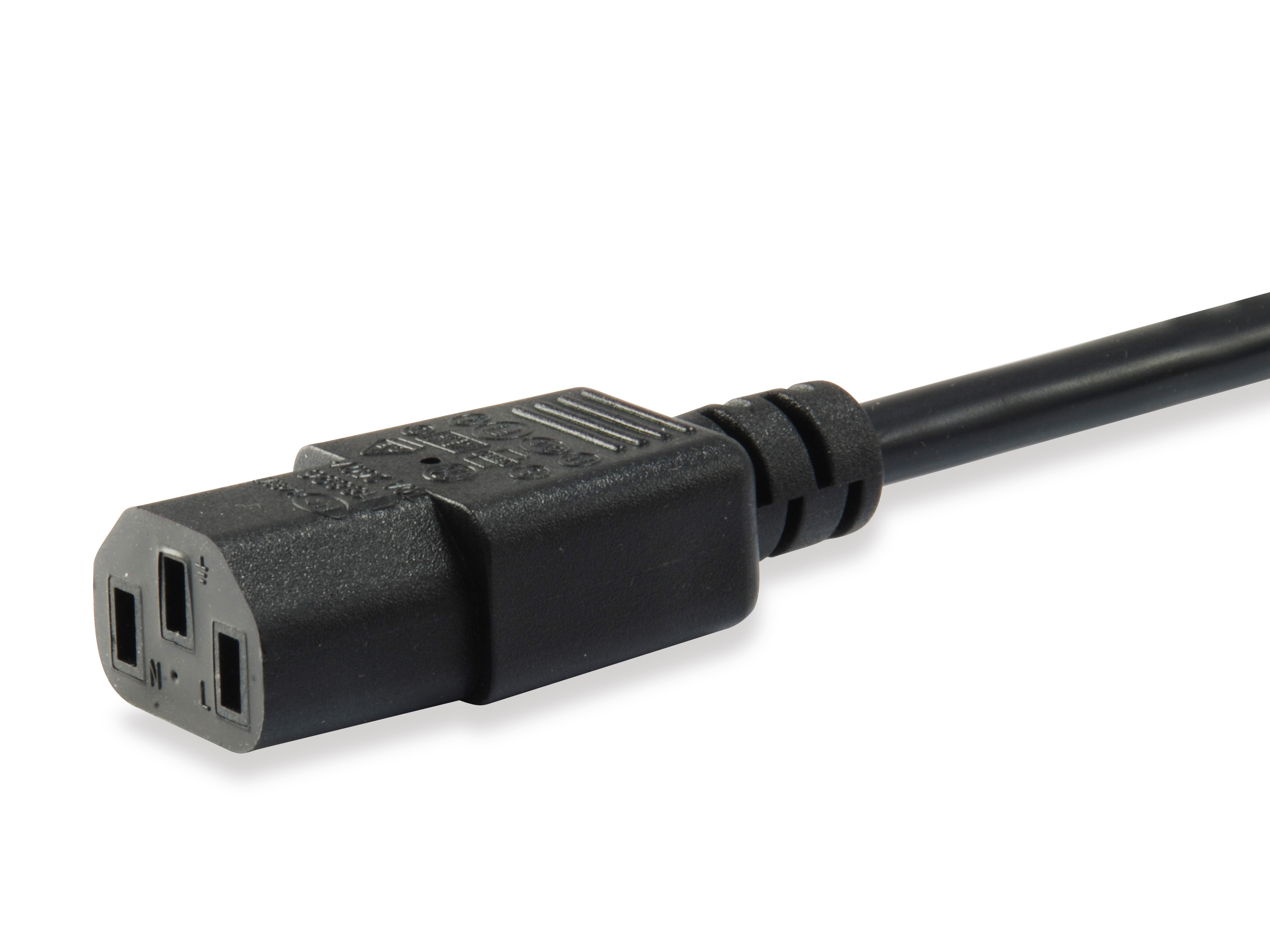 Equip Stromkabel CEE 7/7 90°->C13 St/Bu schwarz 3.00m PVC Polybeutel