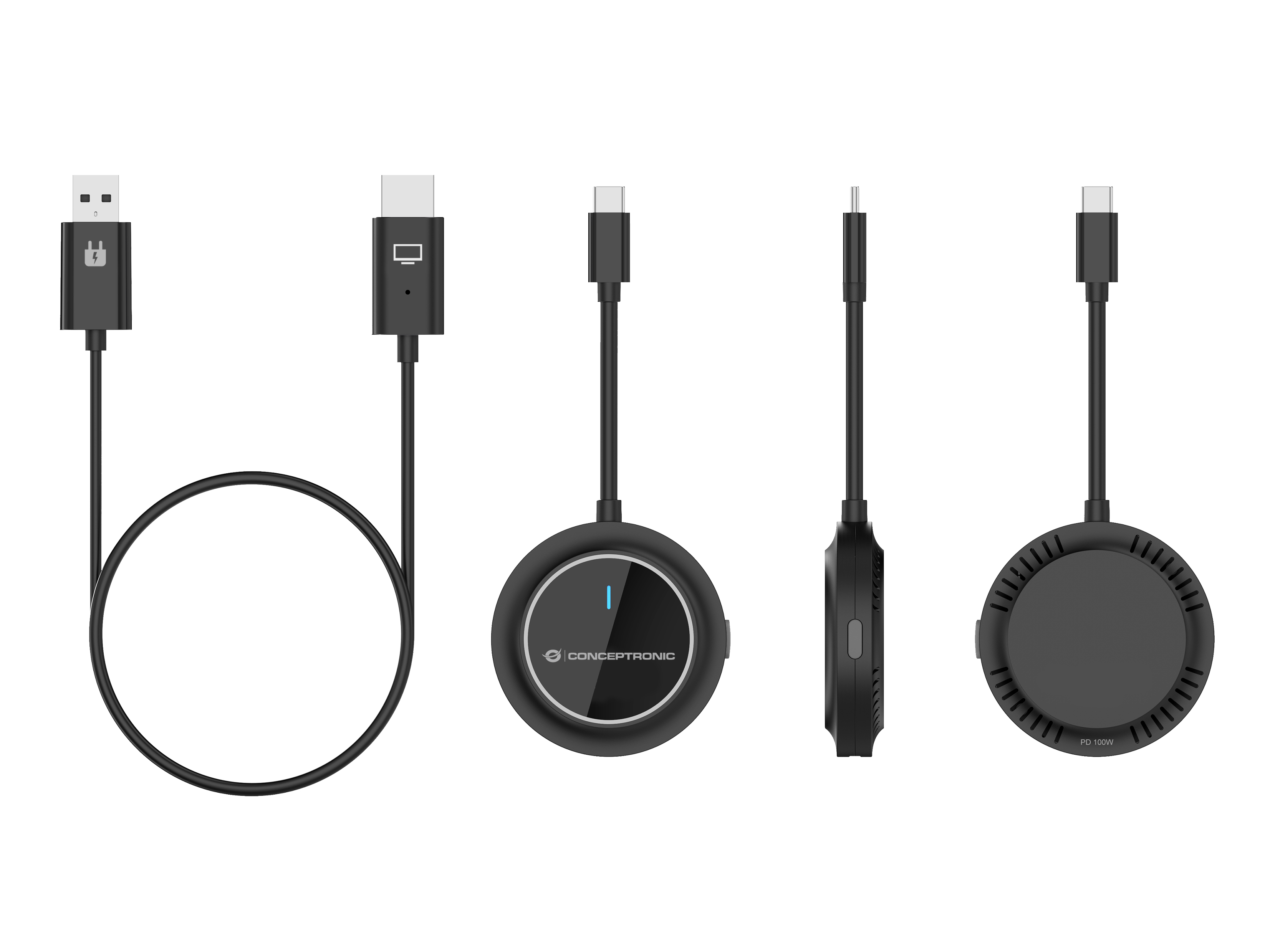 CONCEPTRONIC Adapter USB-C->HDMI Wireless 1080P/60Hz 30m sw