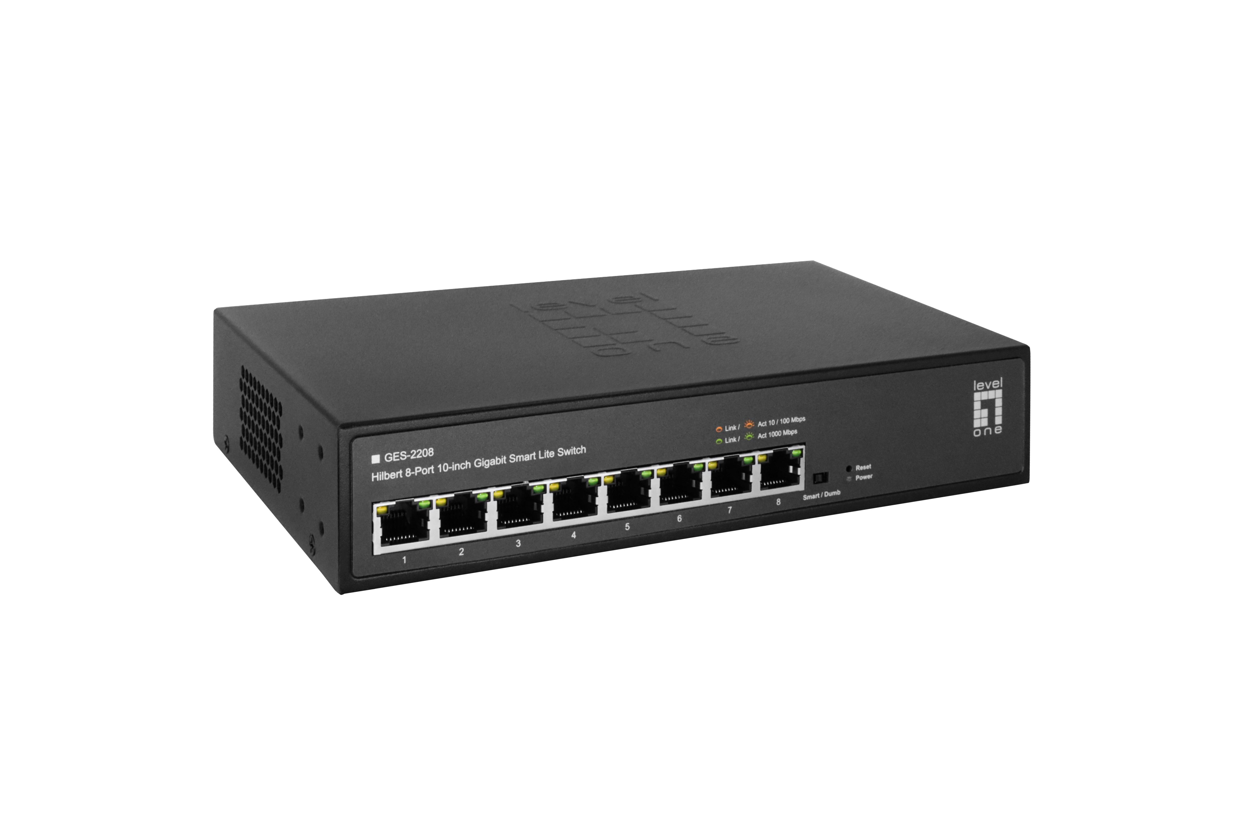 LevelOne Switch 8xGE 10 Hilbert SL managed