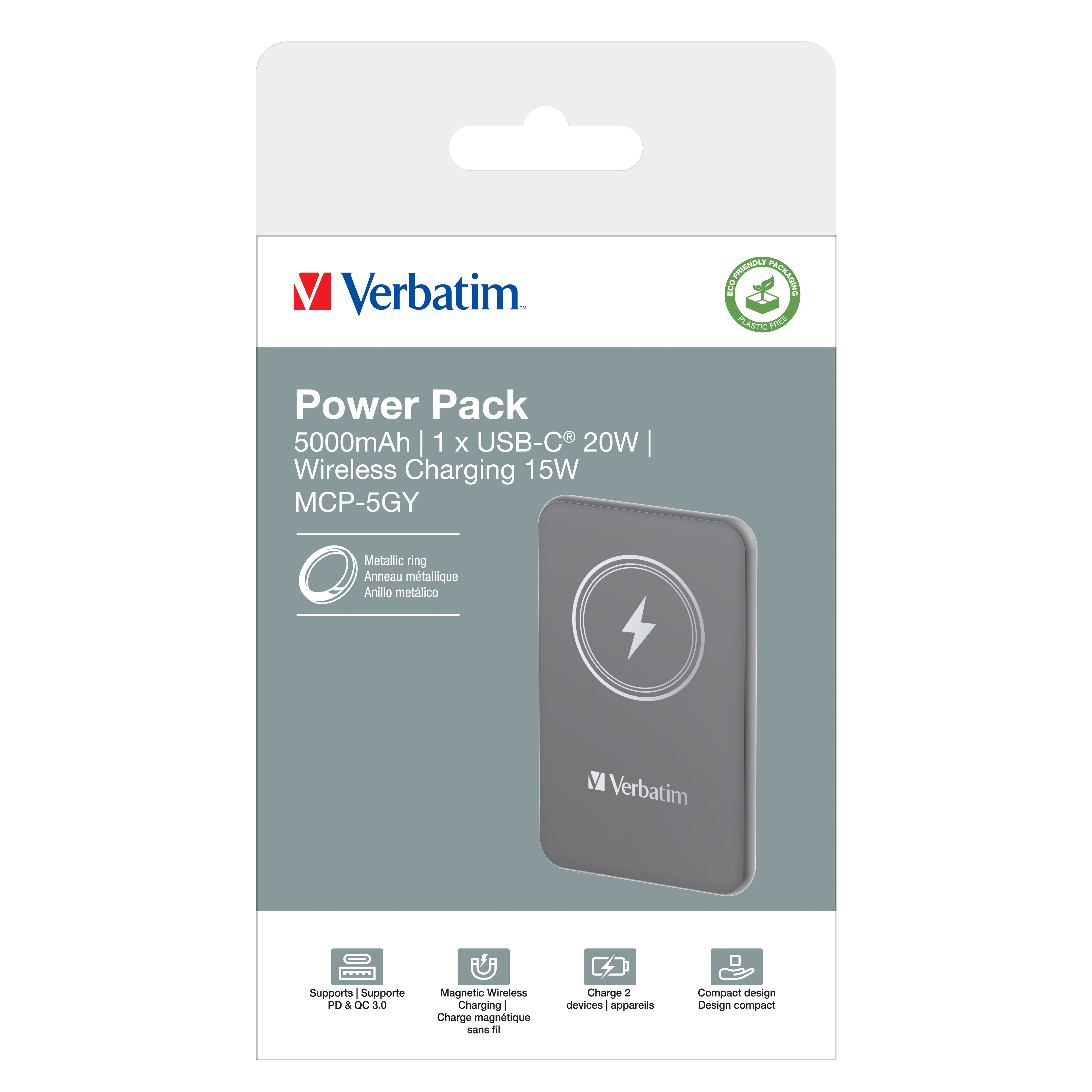 Wireless Powerbank Charge ''n'' Go 5.000mAh