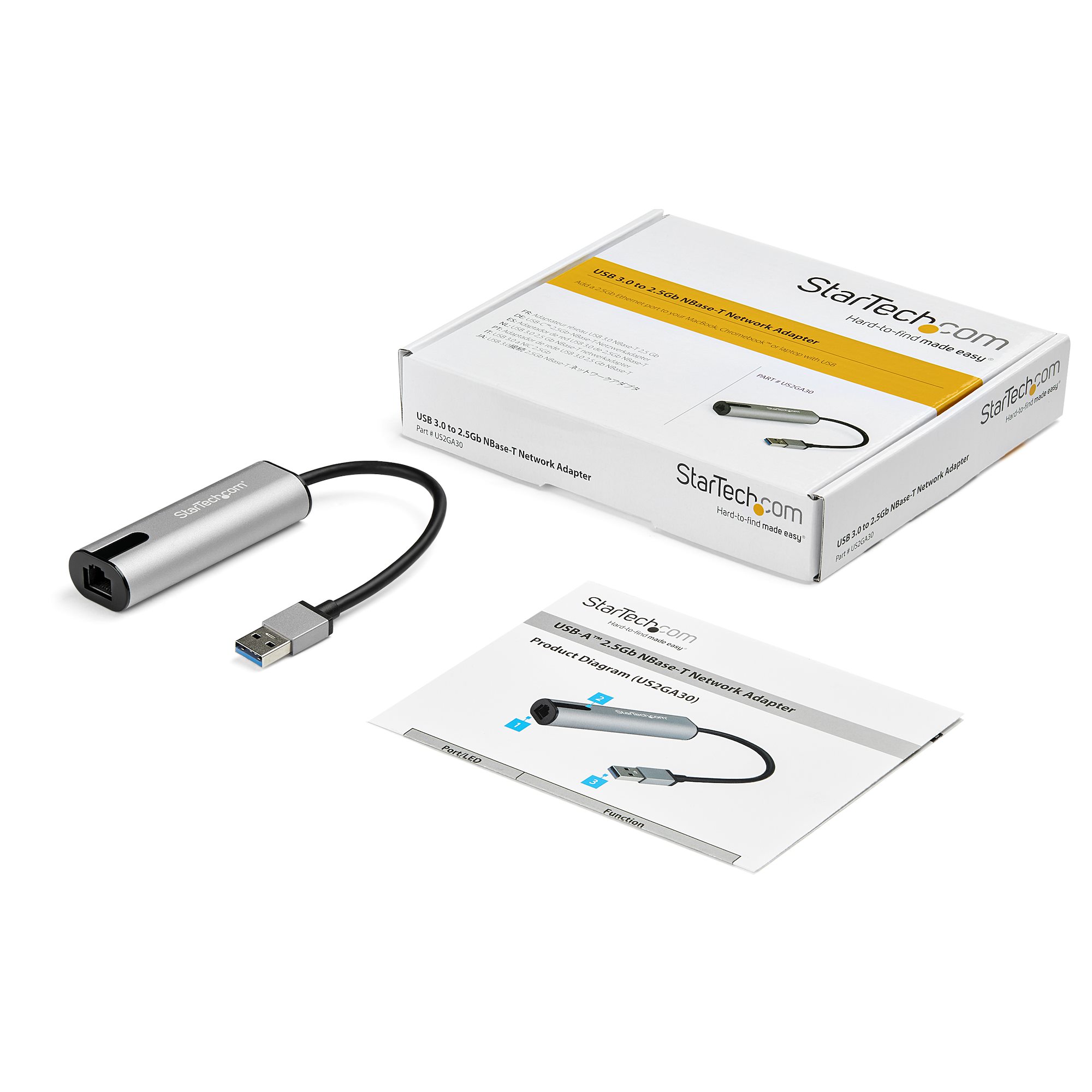 STARTECH.COM USB 3.0 Typ-A auf 2,5 Gigabit-Ethernet-Adapter - 2,5 GBASE-T - USB-LAN-Adapter - Mac Windows und Linux