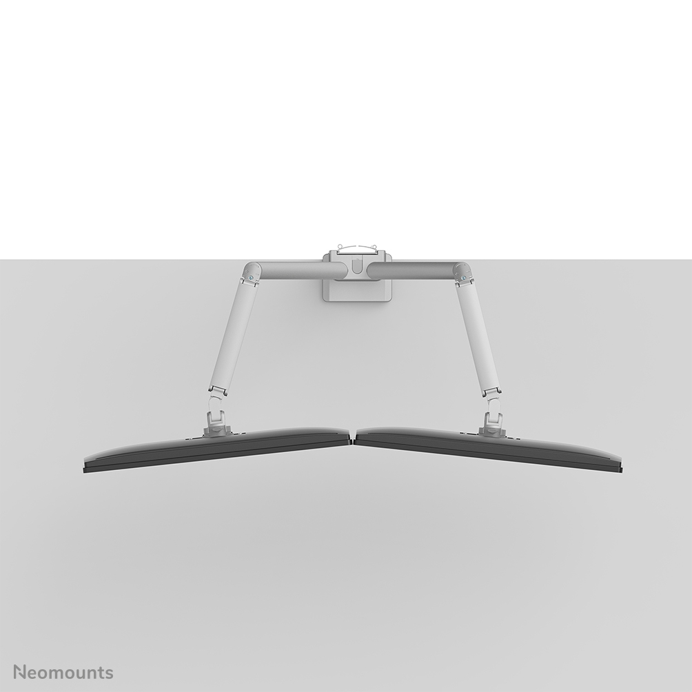 NEOMOUNTS Next Slim Desk Mount double display topfix clamp/grommet silver