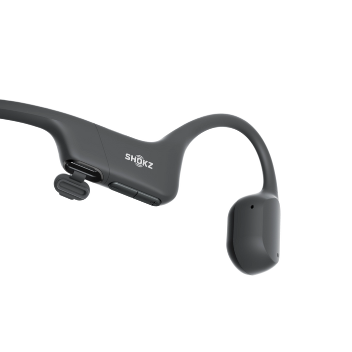 SHOKZ OPENRUN BLACK OPEN-EAR SPORTS HEADSET WITH USB-C CHARGI