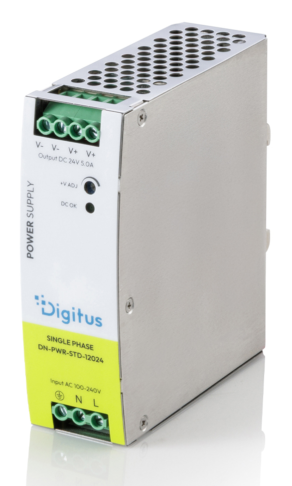 IND.POWER SUPPLY 24V DC 120W METAL CASEUP TO-20-70CDIN RAIL