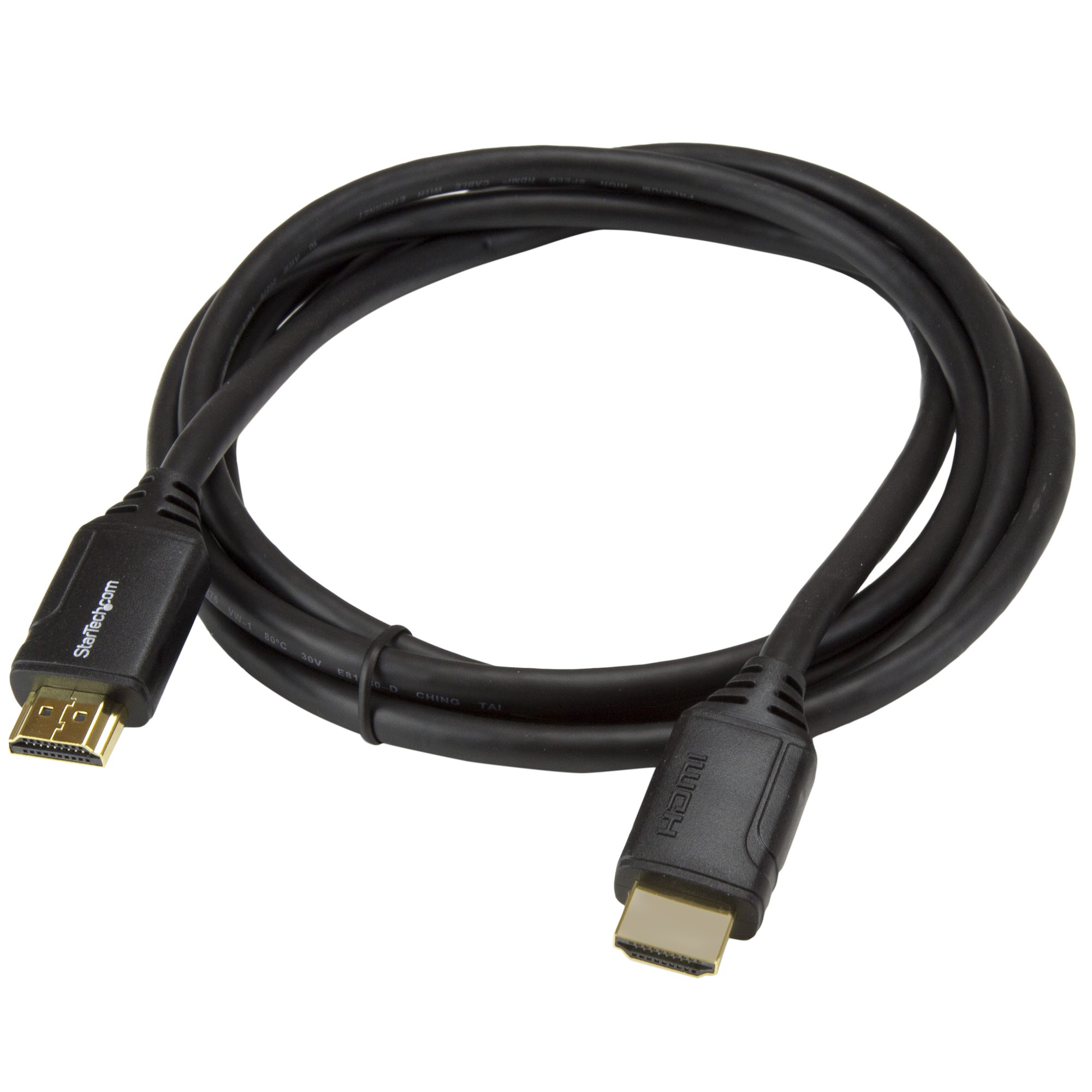 STARTECH.COM 2m 6 ft Premium High Speed HDMI Cable with Ethernet - 4K 60Hz - Premium Certified HDMI Cable - HDMI 2.0 - 30AWG