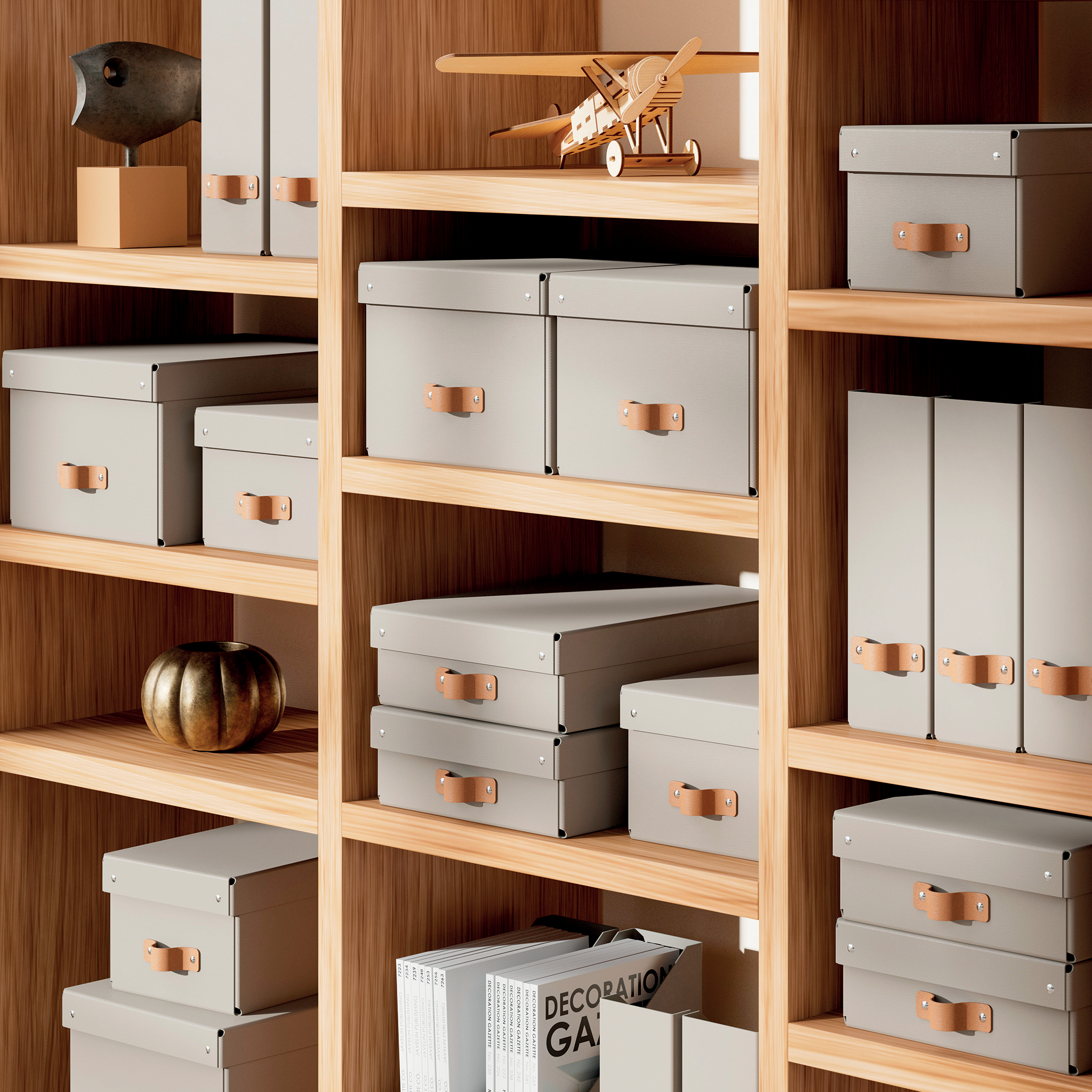 LEITZ Stehsammler Puro 24710012 beige Karton, DIN A4, 2 St.