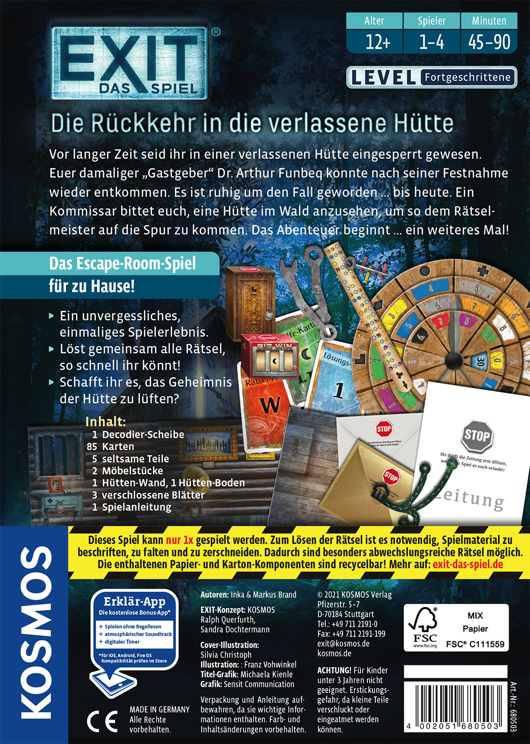 EXIT - Die Rückkehr in die verlassene Hütte, Partyspiel