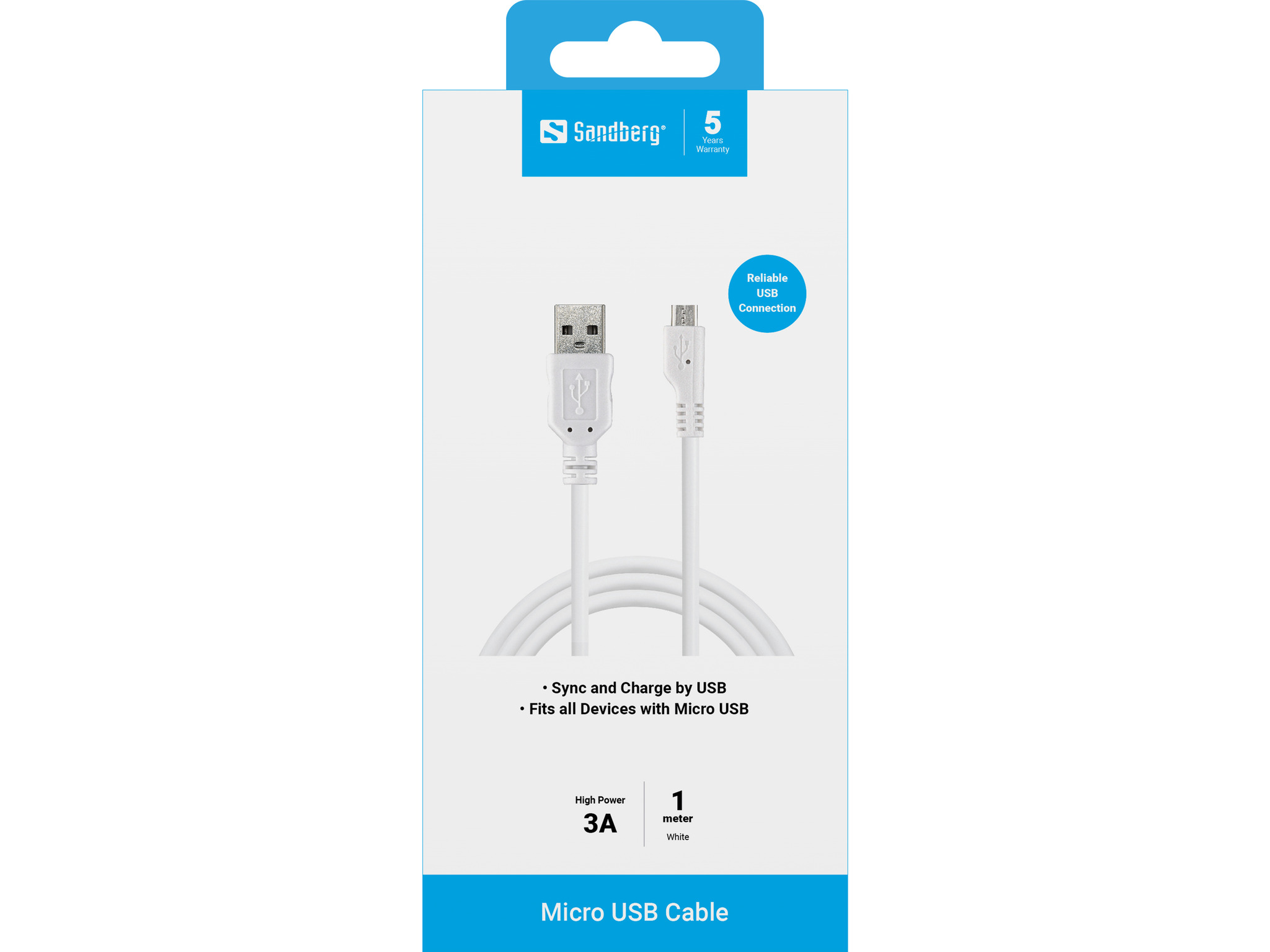 SANDBERG Micro USB Sync Ladekabel 1m