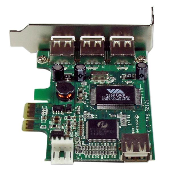 StarTech.com 4 Port USB 2.0 PCI Express Low Profile Schnittstellenkarte grün