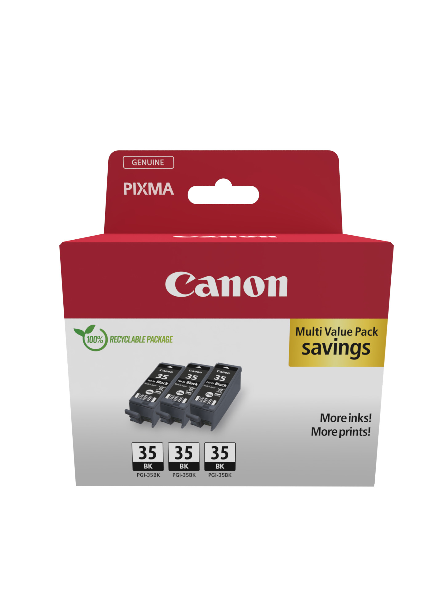 Canon PGI-35 BK TRIPLE schwarz Druckerpatronen, 3er-Set