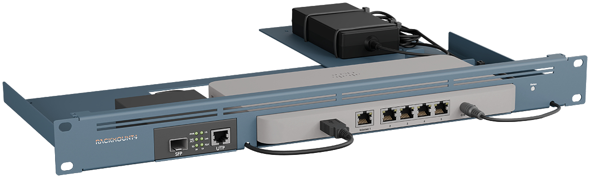 Rackmount.IT Meraki GX50 MX67 Series with Media Converter
