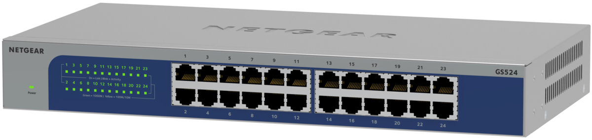 NETGEAR GS524-300EUS 24-Port Gigabit Ethernet unmanaged Switch Desktop