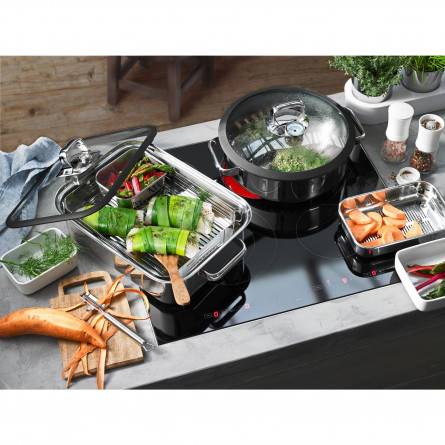 WMF 1741026040 Vitalis Compact Aroma Dampfgarer mit Silikondichtung