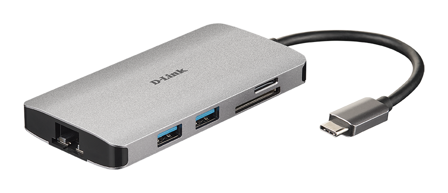 USB-C 8-PORT USB HUB+HDMI+LAN WITH CARD READER+USB-C PD