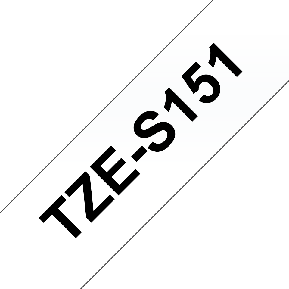 TZE-S151 LAMINATED TAPE M 8M 8M BLACK ON CLEAR EXTRA-STRONG
