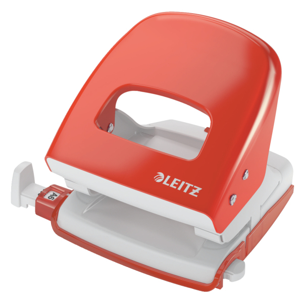 LEITZ Locher NeXXt 5008 hellrot, 1 St.