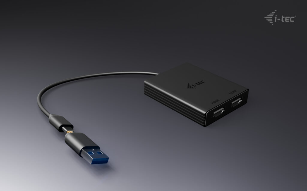 I-TEC USB-A/C 2X DP ADAPTER DUAL 4K DP VIDEO ADAPTER