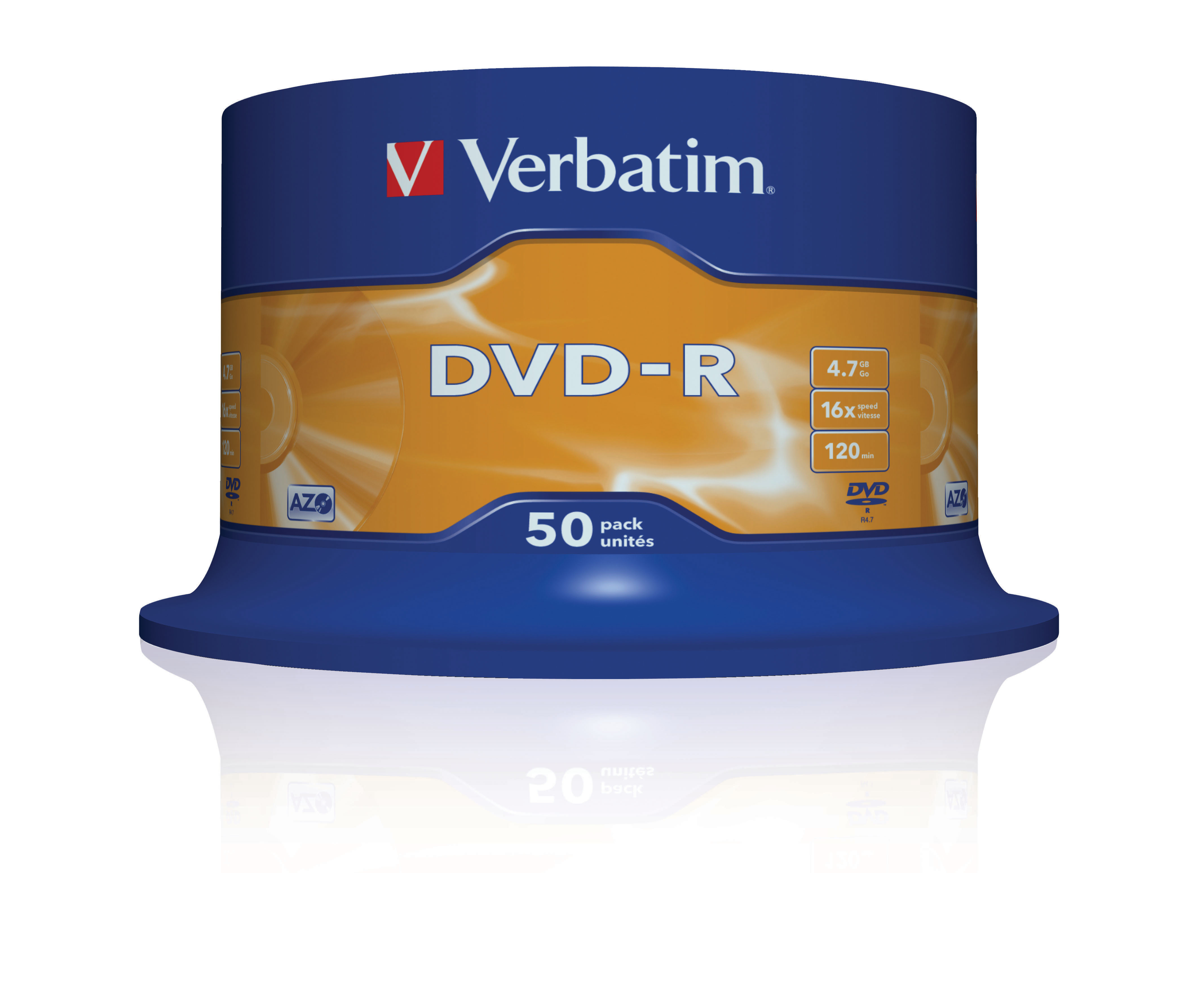 DVD-R Verbatim 4,7GB 50pcs Spin.SR sil. 16x